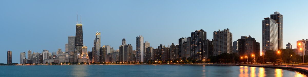 Chicago Skyline from North Avenue Beach, Illinois