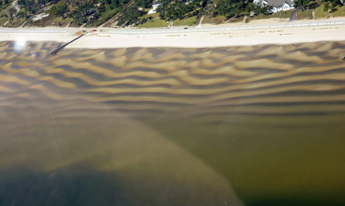 Sandbars near Bay St. Louis, Mississippi