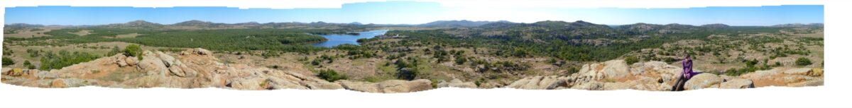 Little Baldy Panorama, Wichita Mountains Wildlife Refuge, Oklahoma