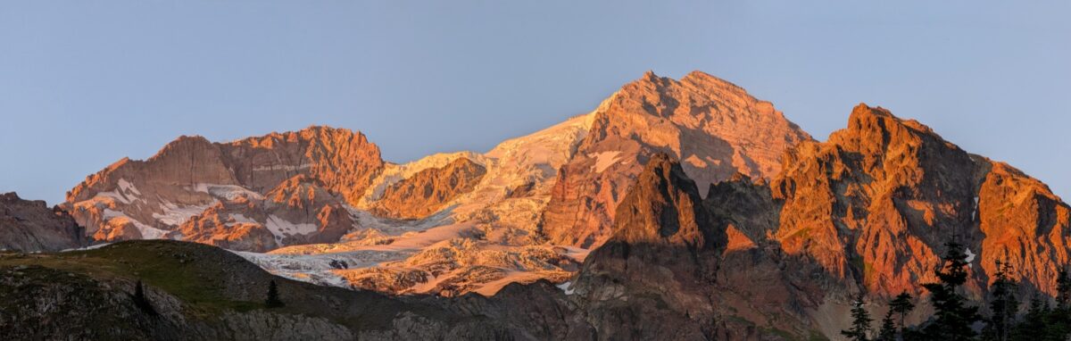 Mount Rainier at Sunset from Emerald Ridge, Washington
